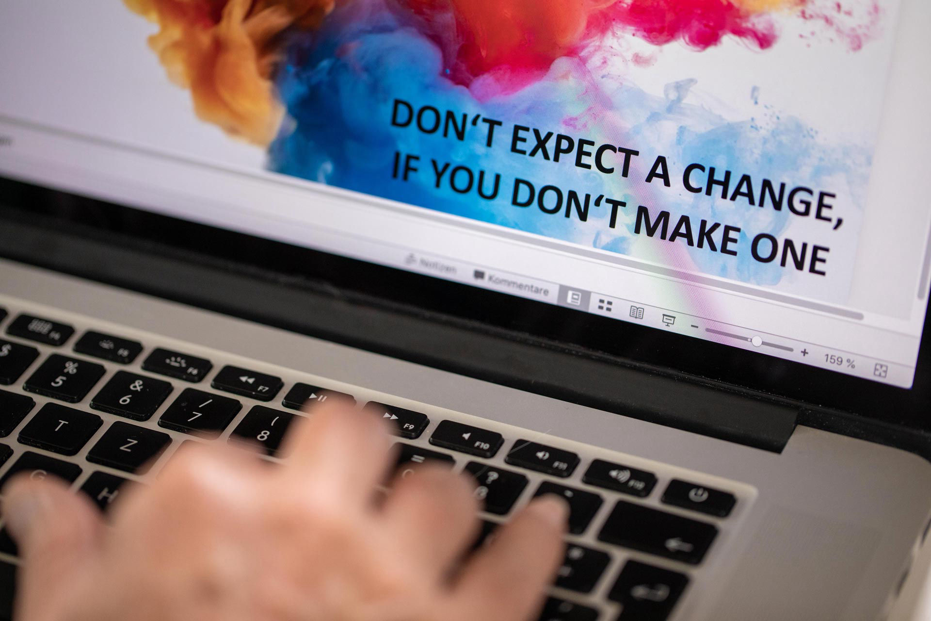 Bildschirmausschnitt zu Changemanagement